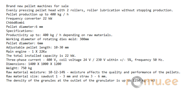 Pelletimasin (1 tk) - Image 9