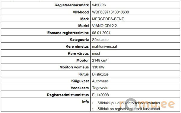 Mercedes-Benz Viano CDI 2.2 (2004) - Image 12