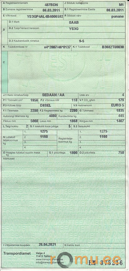Saab 9-5 (2011) - Image 10