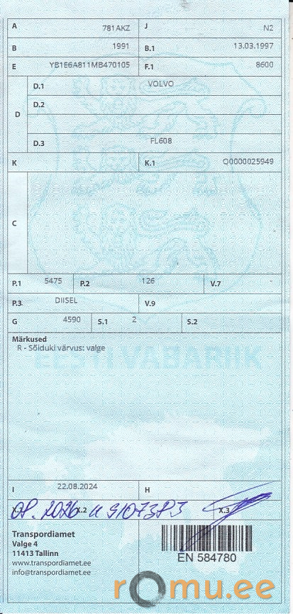 Volvo FL608 (1991) — изображение 11