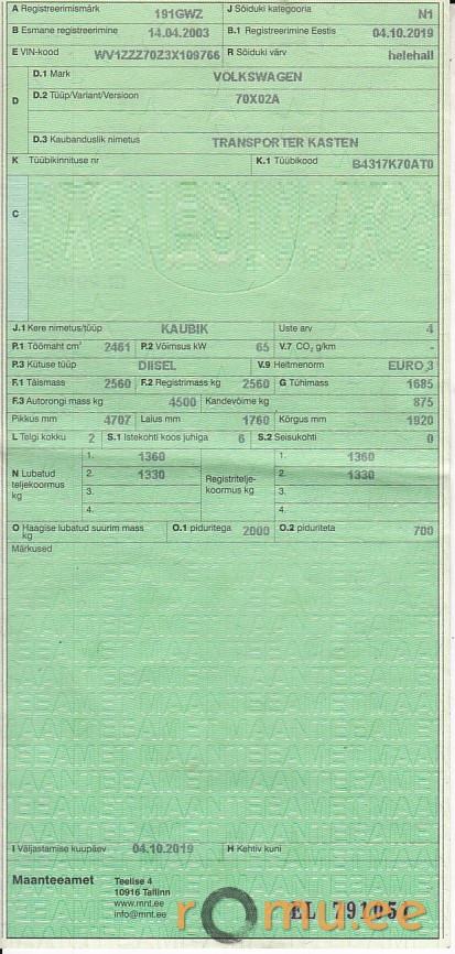 Volkswagen Transporter Kasten (2003) - Image 7