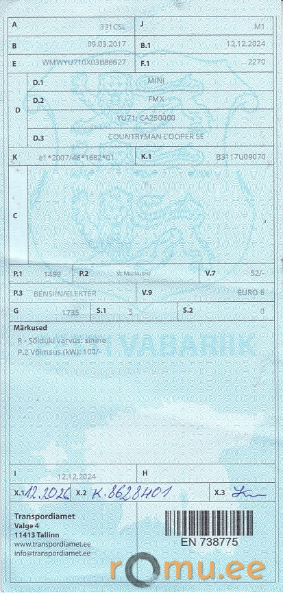 Mini Countryman Cooper SE (2017) — изображение 10