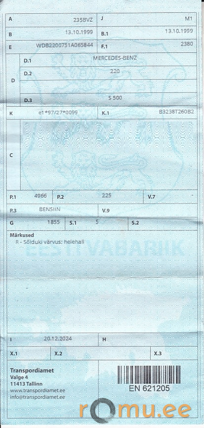 Mercedes-Benz S500 (1999) - Image 10